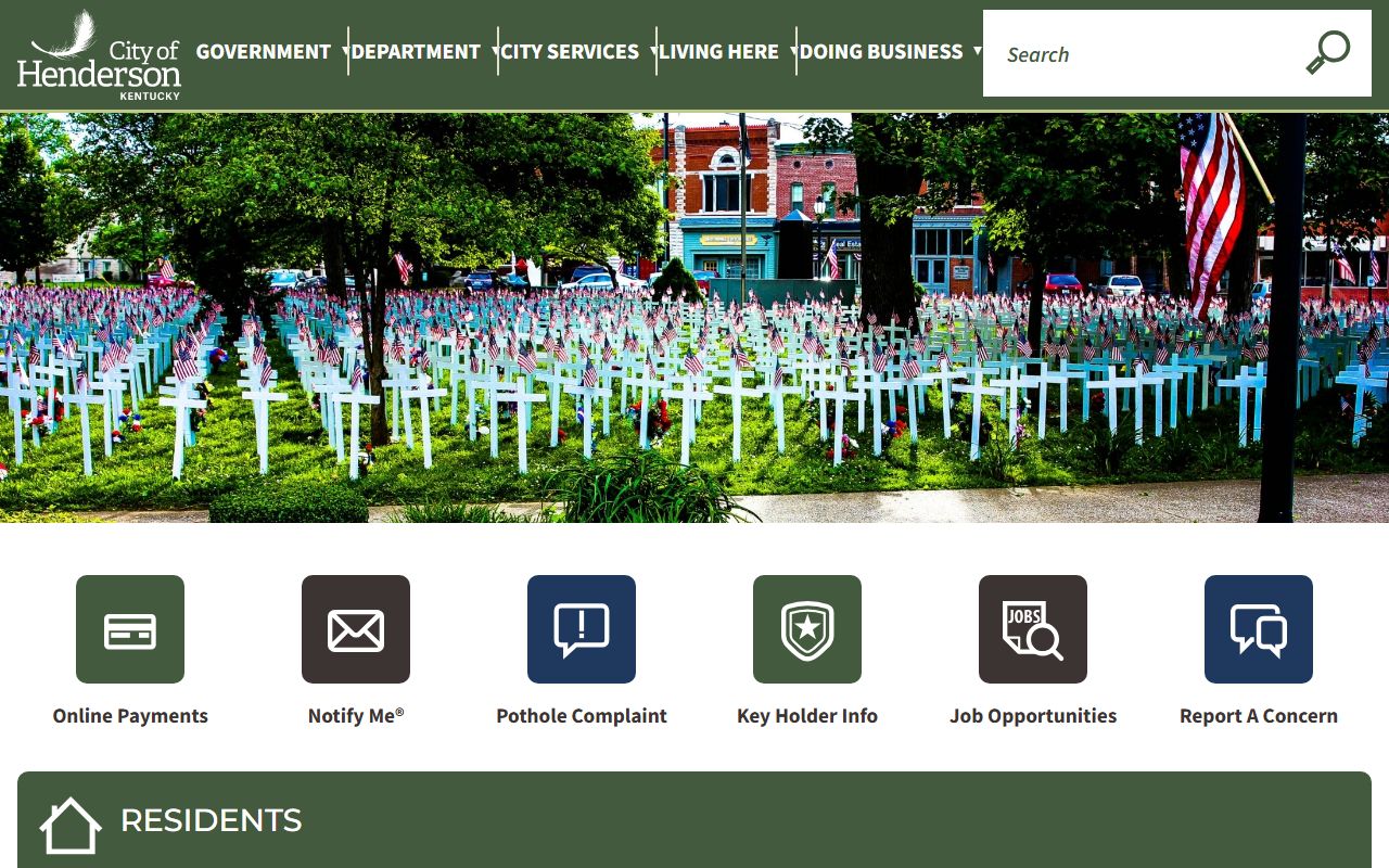 Henderson Kentucky city website with dissolution of marriage information